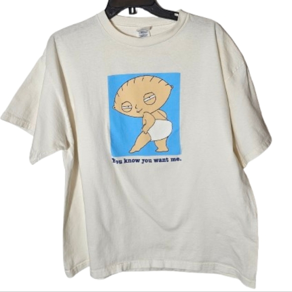 Delta Vintage Family Guy Stewie 'You Know You Want Me' Graphic T-Shirt Size XL - Picture 1 of 6